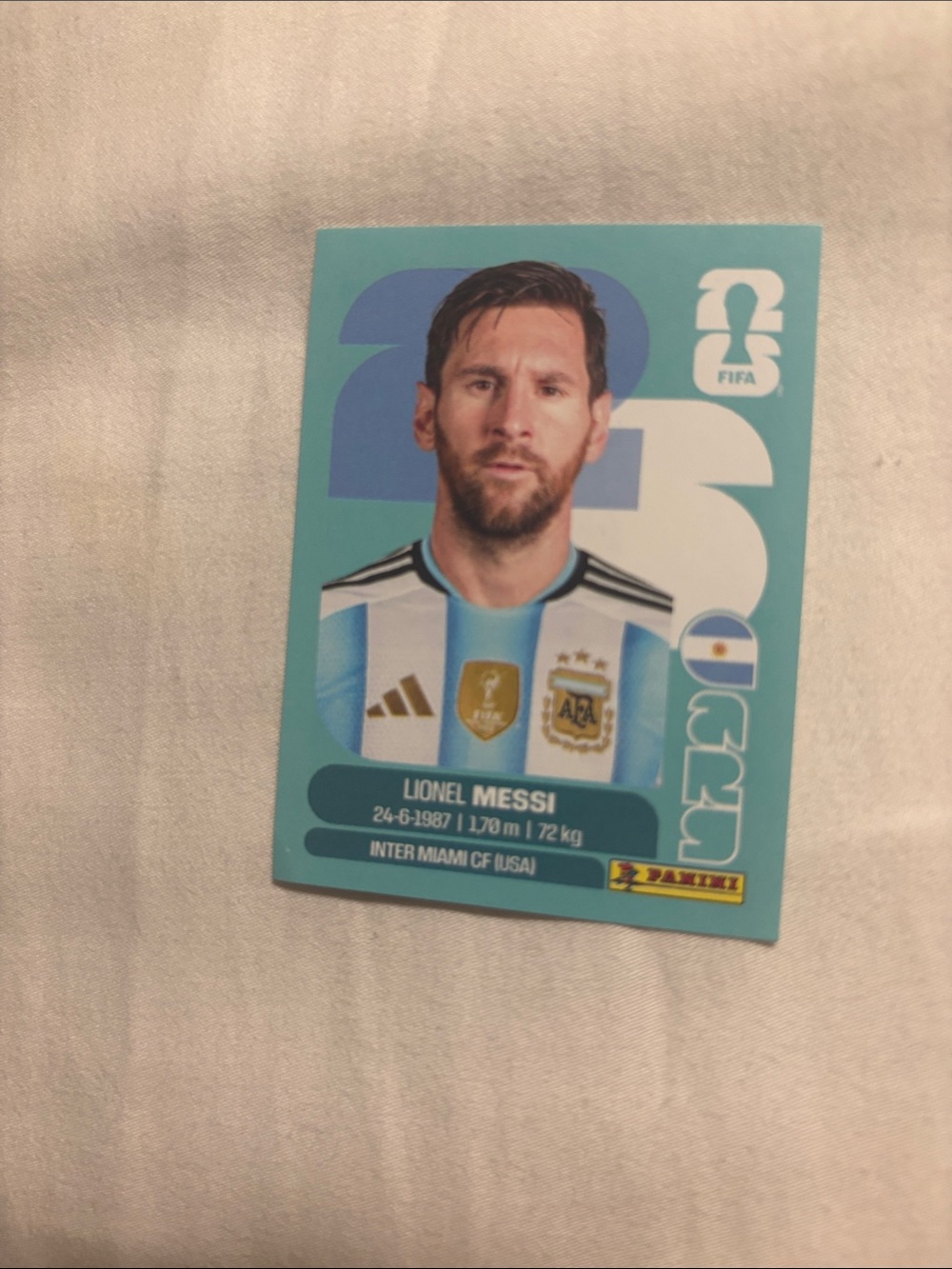 Panini FIFA World Cup 2026 Sticker Lionel Messi ARG 17 Argentina LATAM EDITION
